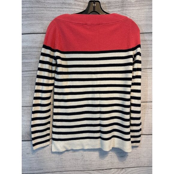 Ann Taylor Loft Salmon Striped Sweater Size S - Picture 4 of 4